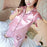 Women's Short Sleeve Silk-Feel Lapel Cardigan Loungewear Set
