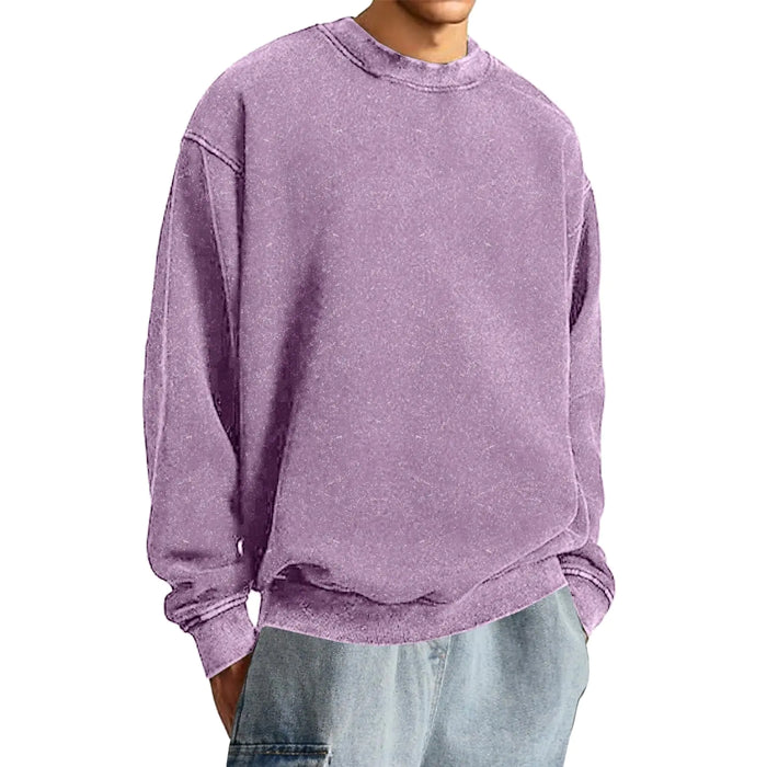 Vidifid Mens Hoodies Pullover Oversized Hoodie Plush Cotton Hooded Couples Vintage Trendy Washed Streetwear Sweatshirt B-purple